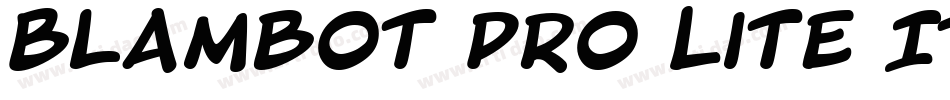 Blambot Pro Lite Italic字体转换